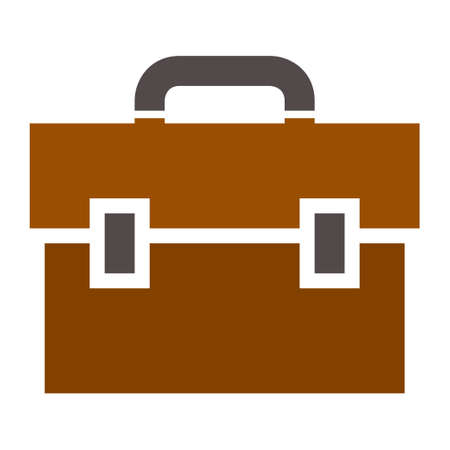 business portfolio illustration, office suitcase - Briefcase iconのイラスト素材
