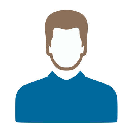 vector user icon, avatar silhouette, social symbol - member signのイラスト素材