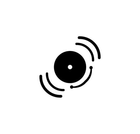School Bell icon. Simple Flat Vector Illustration sign. Black symbol on white backgroundのイラスト素材