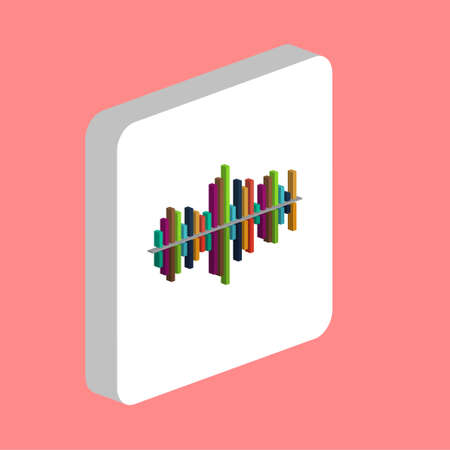 Soundwave Simple vector icon. Illustration symbol design template for web mobile UI element. Perfect...