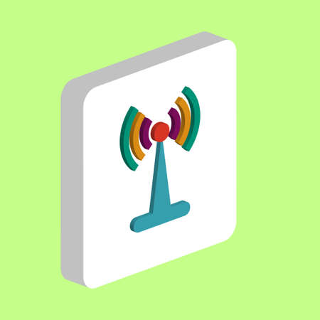Antenna Simple vector icon. Illustration symbol design template for web mobile UI element. Perfect...