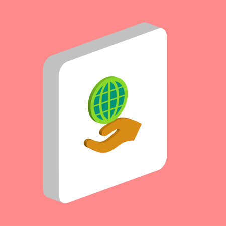 Save Earth Simple vector icon. Illustration symbol design template for web mobile UI element....
