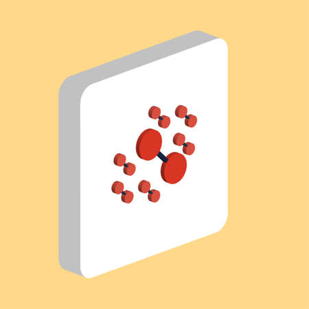 Molecule Simple vector icon. Illustration symbol design template for web mobile UI element. Perfect color isometric pictogram on 3d white square. Molecule icons for you business projectのイラスト素材