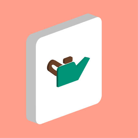 Engine Oil Simple vector icon. Illustration symbol design template for web mobile UI element. Perfect color isometric pictogram on 3d white square. Engine Oil icons for you business projectのイラスト素材