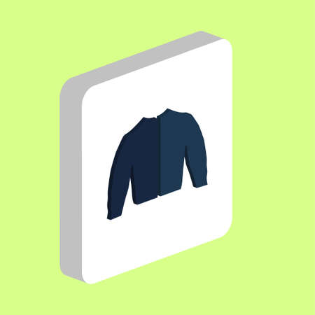 Jacket Simple vector icon. Illustration symbol design template for web mobile UI element. Perfect color isometric pictogram on 3d white square. Jacket icons for you business projectのイラスト素材