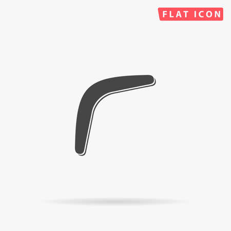 Flying boomerang. Toy. Flat design style minimal vector illustration icon for web designのイラスト素材