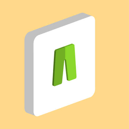 Athletic Shorts Simple vector icon. Illustration symbol design template for web mobile UI element. Perfect color isometric pictogram on 3d white square. Athletic Shorts icons for you business projectのイラスト素材