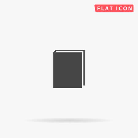 Book flat vector icon. Glyph style sign. Simple hand drawn illustrations symbol for concept infographics, designs projects, UI and UX, website or mobile application.のイラスト素材