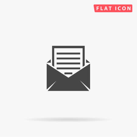 Message flat vector icon. Glyph style sign. Simple hand drawn illustrations symbol for concept infographics, designs projects, UI and UX, website or mobile application.のイラスト素材