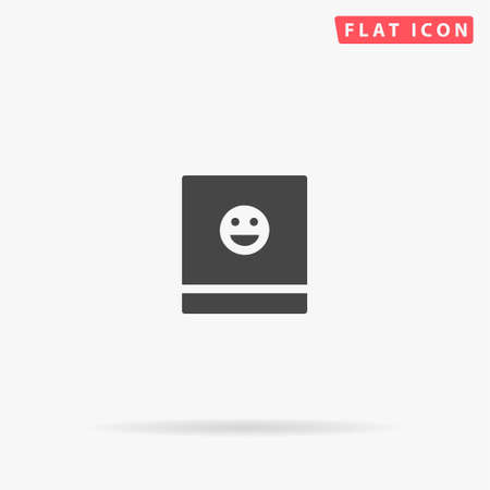 Picture flat vector icon. Glyph style sign. Simple hand drawn illustrations symbol for concept infographics, designs projects, UI and UX, website or mobile application.のイラスト素材