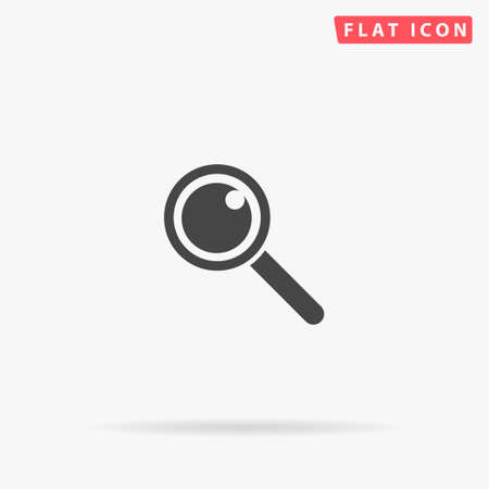 Intense Search flat vector icon. Glyph style sign. Simple hand drawn illustrations symbol for concept infographics, designs projects, UI and UX, website or mobile application.のイラスト素材