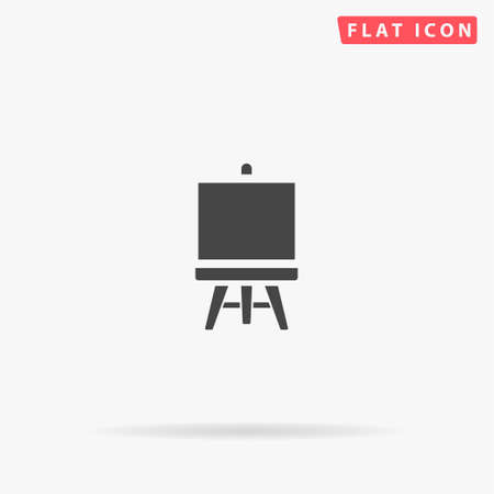 Easel flat vector icon. Glyph style sign. Simple hand drawn illustrations symbol for concept infographics, designs projects, UI and UX, website or mobile application.のイラスト素材