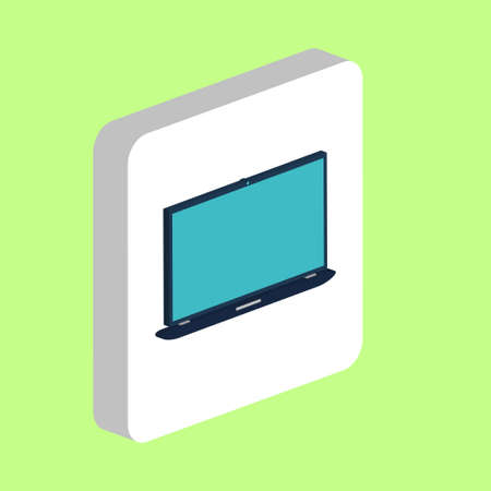 Laptop, Notebook Simple vector icon. Illustration symbol design template for web mobile UI element. Perfect color isometric pictogram on 3d white square. Laptop, Notebook icons for business projectのイラスト素材
