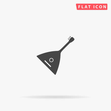 Balalaika flat vector icon. Glyph style sign. Simple hand drawn illustrations symbol for concept infographics, designs projects, UI and UX, website or mobile application.のイラスト素材