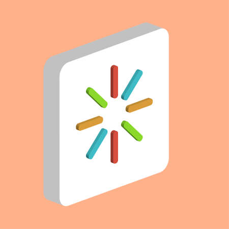 loading Simple vector icon. Illustration symbol design template for web mobile UI element. Perfect color isometric pictogram on 3d white square. loading icons for business projectのイラスト素材