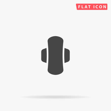 Sanitary Napkin flat vector icon. Hand drawn style design illustrations.のイラスト素材