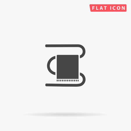 Heated Towel Rail flat vector icon. Hand drawn style design illustrations.のイラスト素材