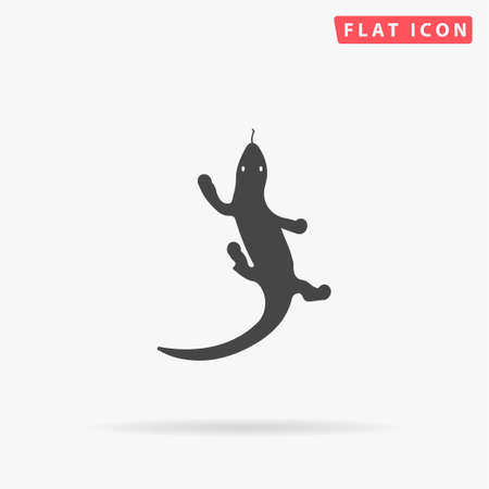 Lizard flat vector icon. Hand drawn style design illustrations.のイラスト素材