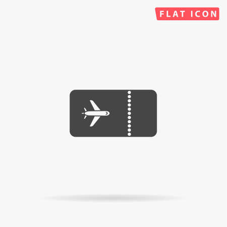 Ticket flat vector icon. Hand drawn style design illustrations.のイラスト素材