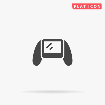 Pocket Player, Handheld Game Console flat vector icon. Hand drawn style design illustrations.のイラスト素材
