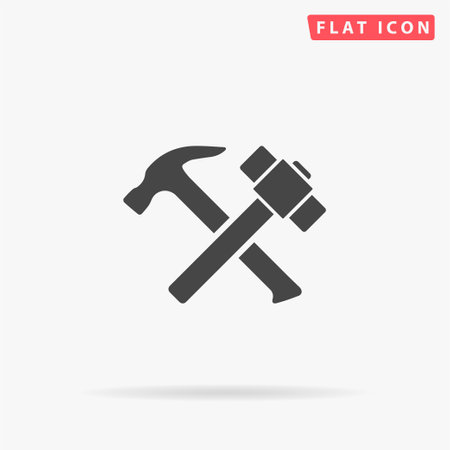Mining flat vector icon. Hand drawn style design illustrations.のイラスト素材