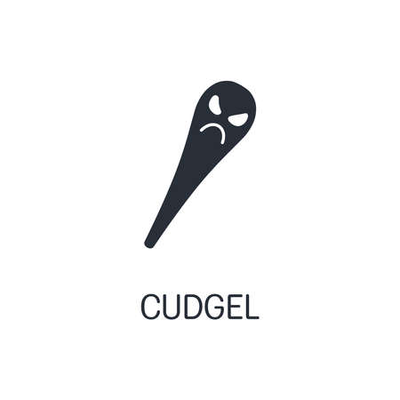 Cudgel sign.Vector icon isolated on white background.のイラスト素材
