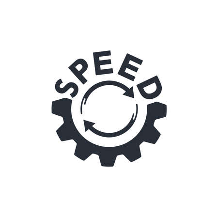 Speed control. Vector icon isolated on white background.のイラスト素材