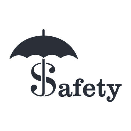 Safety inscription. Vector icon isolated on white background.のイラスト素材