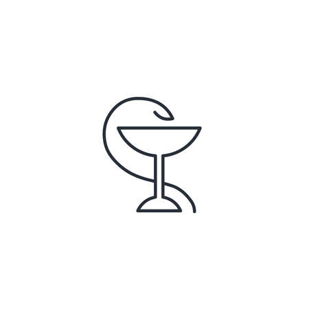 Medical symbol. Vector linear icon isolated on white background.のイラスト素材