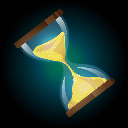 shiny hourglass vector game icon lit