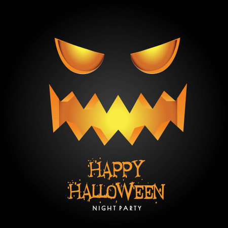 Happy Halloween Poster. Vector illustrationのイラスト素材