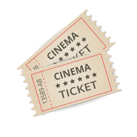 Old Vector vintage paper tickets with numbersのイラスト素材