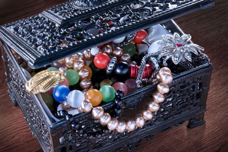 a box full of jewelry