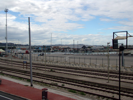 View of the Adriatic port of Ancona, Italy.の写真素材
