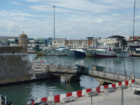 View of the Adriatic port of Ancona, Italy.の写真素材