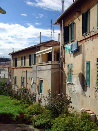 View of the Italian city of Ancona on the Adriatic Sea. Old town.の写真素材