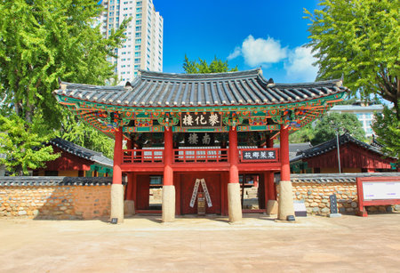 Hyanggyo Confucian School in Dongrae, Busan, South Korea, Asia.のeditorial素材