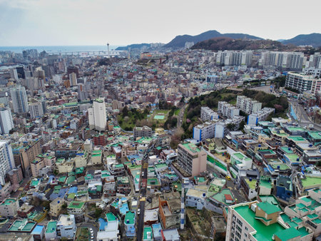 Aerial View of Busan, South Korea, Asiaのeditorial素材