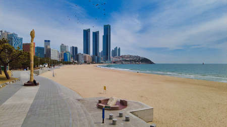 Scenery of haeundae beach, Busan, South Korea, Asiaの写真素材