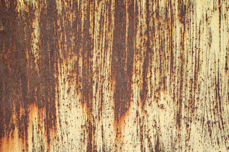 yellow rusty iron wall background abstract old background iron texture artの写真素材
