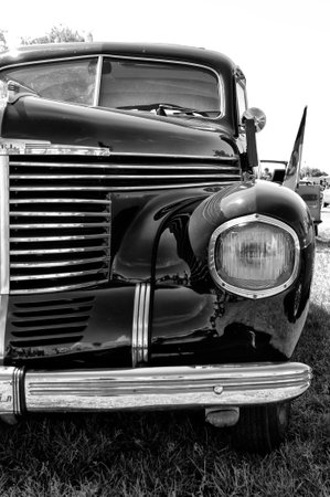 Opel Kapitan 1939  Black and White ,  The oldtimer show  in MAFZ, May 26, 2012 in Paaren im Glien, Germanyのeditorial素材