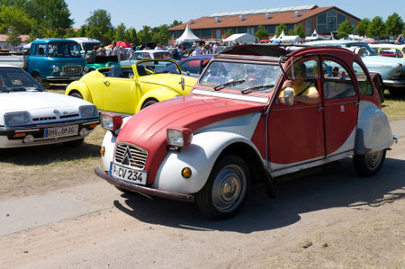 Auto Citroen 2CV,  The oldtimer show  in MAFZ, May 26, 2012 in Paaren im Glien, Germany