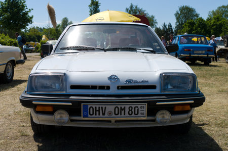 Cars Opel Manta B1,  The oldtimer show  in MAFZ, May 26, 2012 in Paaren im Glien, Germany