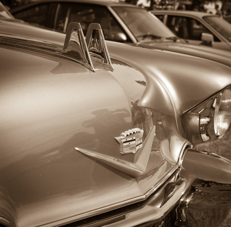 A fragment of the car Cadillac Sixty Special  Sepia ,  The oldtimer show  in MAFZ, May 26, 2012 in Paaren im Glien, Germanyのeditorial素材