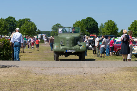 Small truck Phaenomen Granit 27,  The oldtimer show  in MAFZ, May 26, 2012 in Paaren im Glien, Germanyのeditorial素材