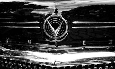 BERLIN - MAY 11: The emblem of a full-size car Buick Century Riviera, Series 60, Model 63, 4-door Hardtop, 26th Oldtimer-Tage Berlin-Brandenburg, May 11, 2013 Berlin, Germanyのeditorial素材