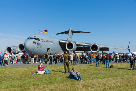 BERLIN - SEPTEMBER 14: The Boeing C-17 Globemaster III is a large military transport aircraft,...