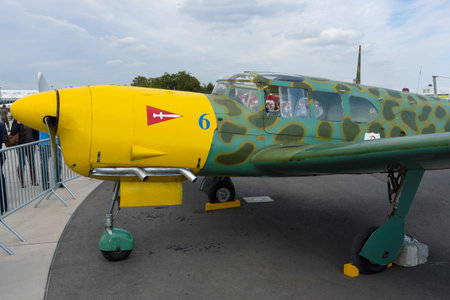BERLIN - SEPTEMBER 14: The aircraft Nord Noralpha (Messerschmitt Me 208), International Aerospace Exhibition "ILA Berlin Air Show", September 14, 2012 in Berlin, Germanyのeditorial素材