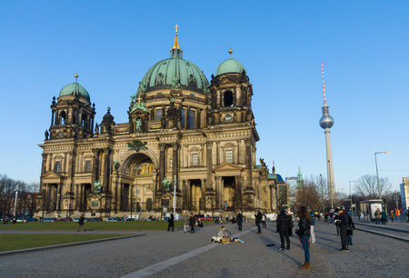BERLIN, GERMANY - FEBRUARY 04, 2014: Berlin Cathedral (Berliner Dom)のeditorial素材