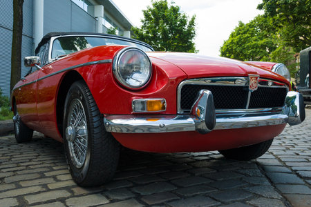 BERLIN, GERMANY - MAY 17, 2014: A sports car MG MGB 1800 convertible. 27th Oldtimer Day Berlin - Brandenburg のeditorial素材